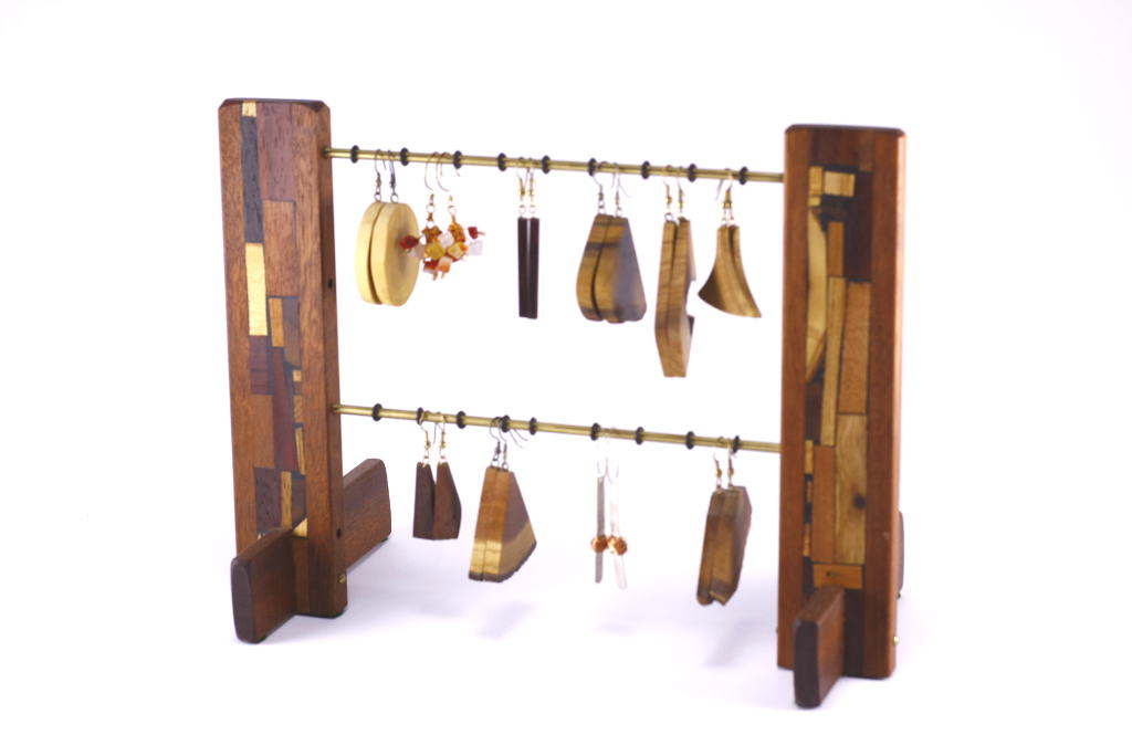 Wooden Earring Display Stand