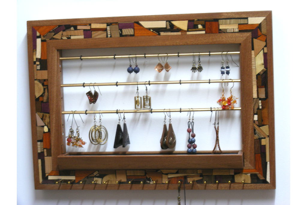 Earring Organizer, Earring Holder, Jewelry Display, Wall Mount