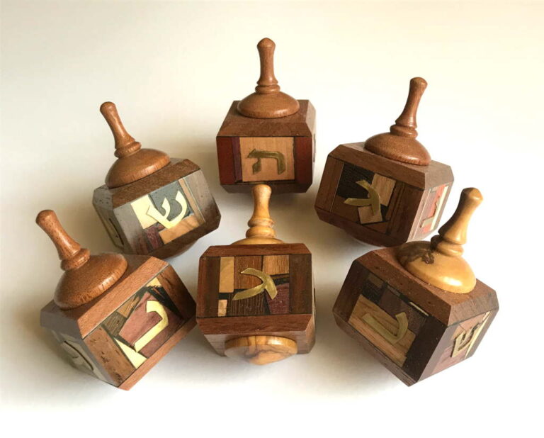 Wooden Dreidels- Collectible Hanukkah Dreidel - Jewish Gift